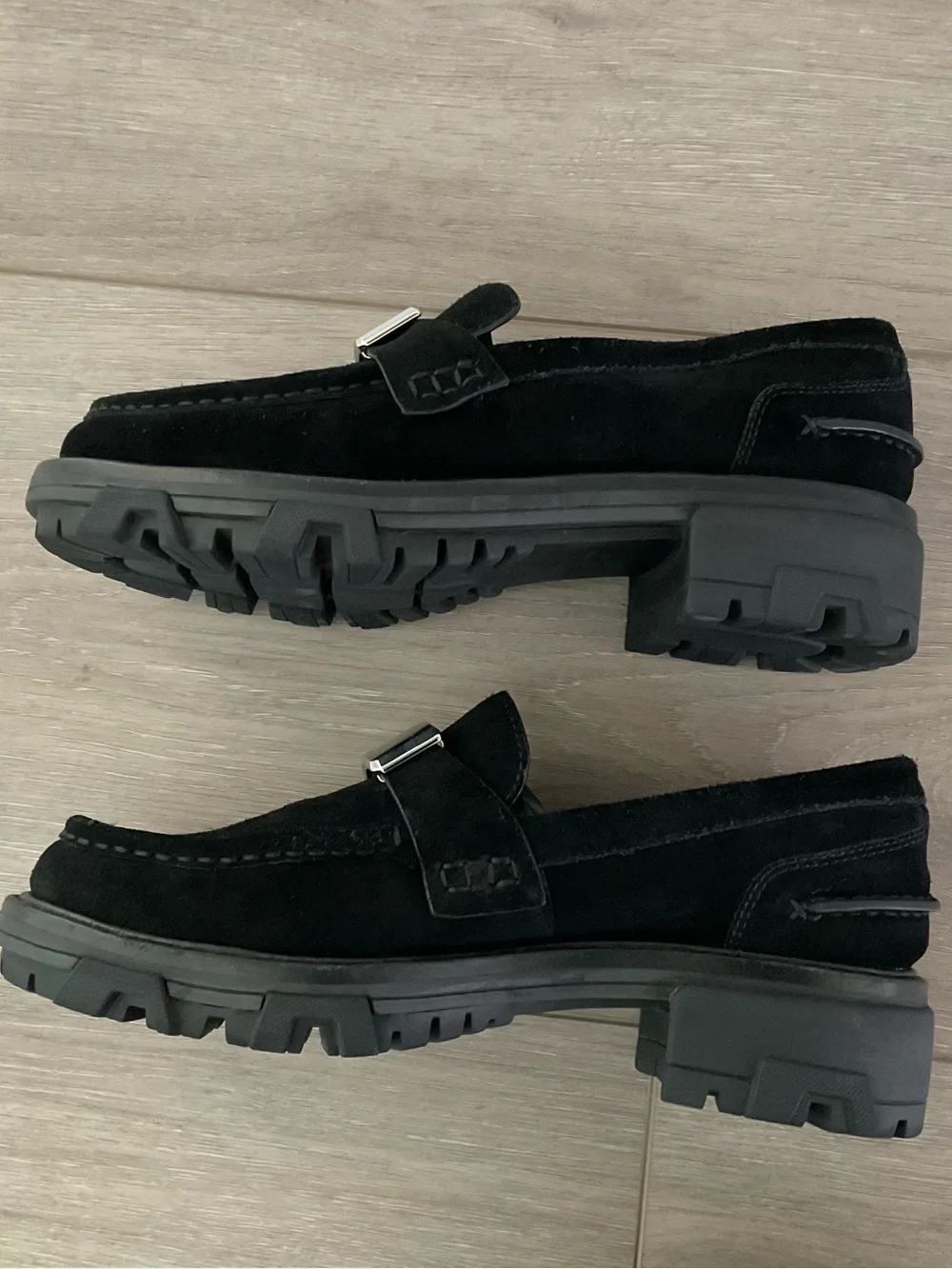 RAG & BONE  Shiloh 2.0 Loafers Lug Sole Black Suede